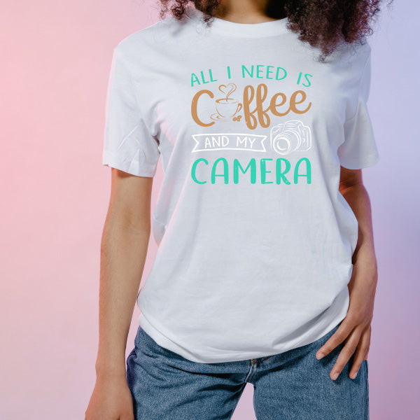 All I Need Is Coffee & My Camera T-Shirt | Equestrian Apparel