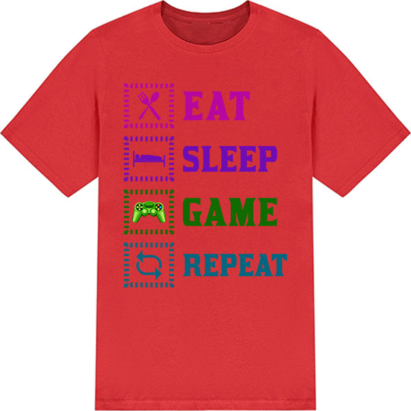 Eat Sleep Game Repeat T-Shirt | Premium Unisex Gaming Tee