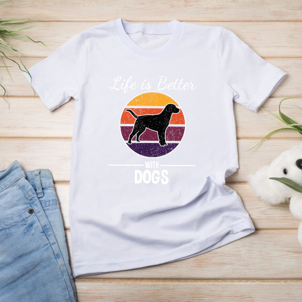 "Life Is Better With Dogs" T-Shirt | Perfect for Dog Lovers