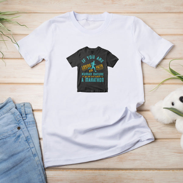 Unisex 'Faith in Humanity' Marathon T-Shirt | Runner's Edition