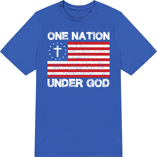 "One Nation Under God" T-Shirt | Christian Equestrian Apparel