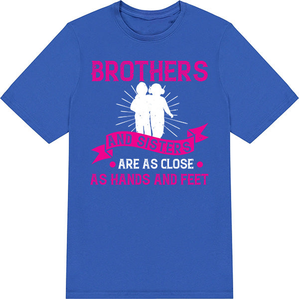 Unisex Sibling T-Shirt - 'Close as Hands & Feet' Design