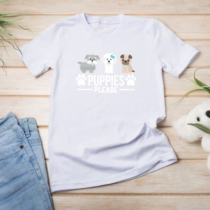 Unisex Dog Lover T-Shirt - Puppies Please Collection