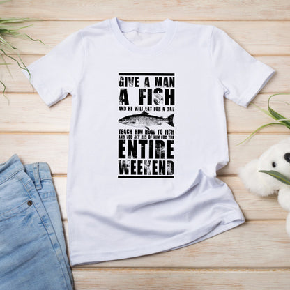 "Give A Man A Fish" Unisex T-Shirt | Ideal for Fishing Fans