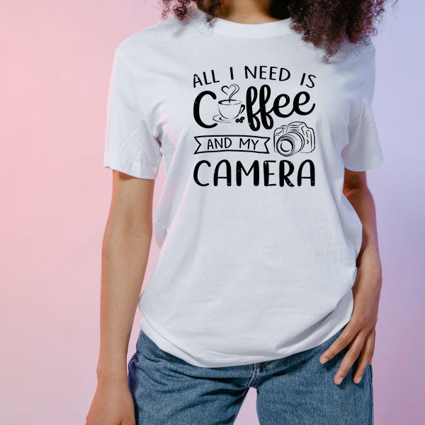 All I Need Is Coffee & My Camera T-Shirt | Equestrian Apparel