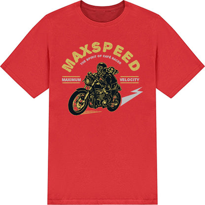 Maxspeed Cafe Racer T-Shirt | Unisex Motorcycle Enthusiast Tee