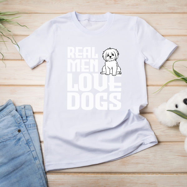 "Real Men Love Dogs" Unisex T-Shirt | Ideal for Dog Lovers