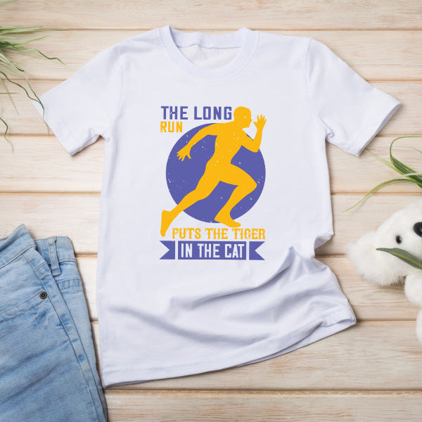 Unisex Runner's T-Shirt - Long Run Puts The Tiger In The Cat