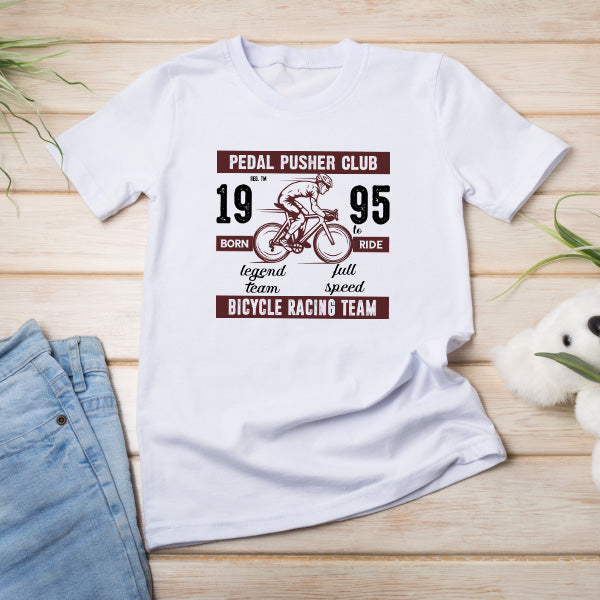 Unisex Bicycle Racing Team T-Shirt | Pedal Pusher Club