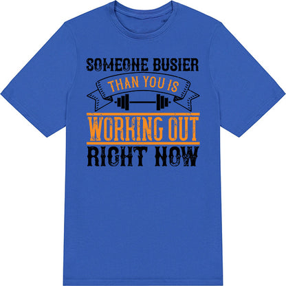 Unisex Fitness T-Shirt - 'Someone Busier' | Equestrian Apparel