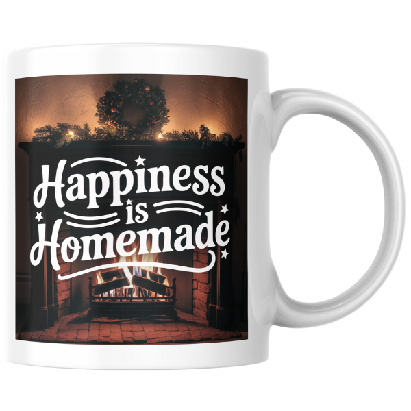 Shop the "Happiness is Homemade" Christmas Mug - Perfect for Festive Cheer and Holiday Gifting