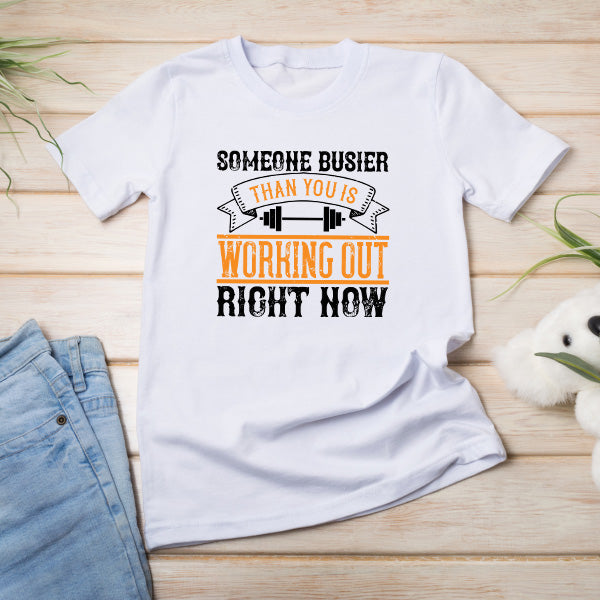 Unisex Fitness T-Shirt - 'Someone Busier' | Equestrian Apparel