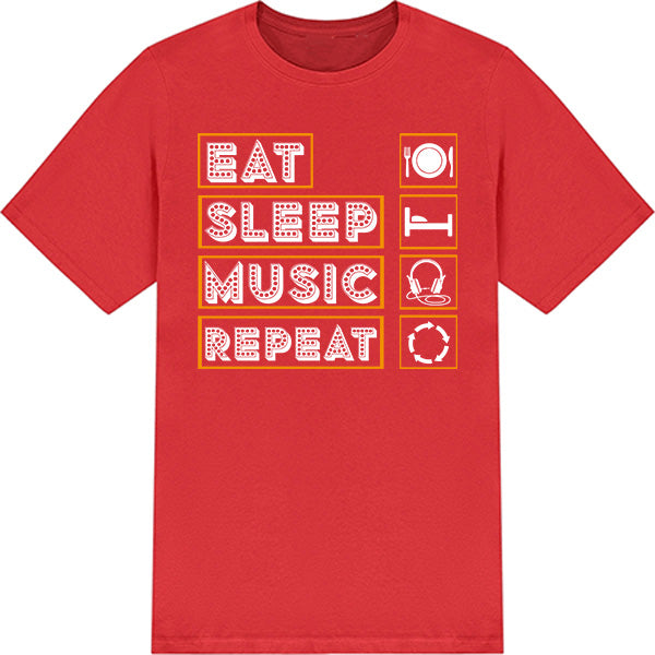 Eat Sleep Music Repeat T-Shirt | Ideal for Music Lovers