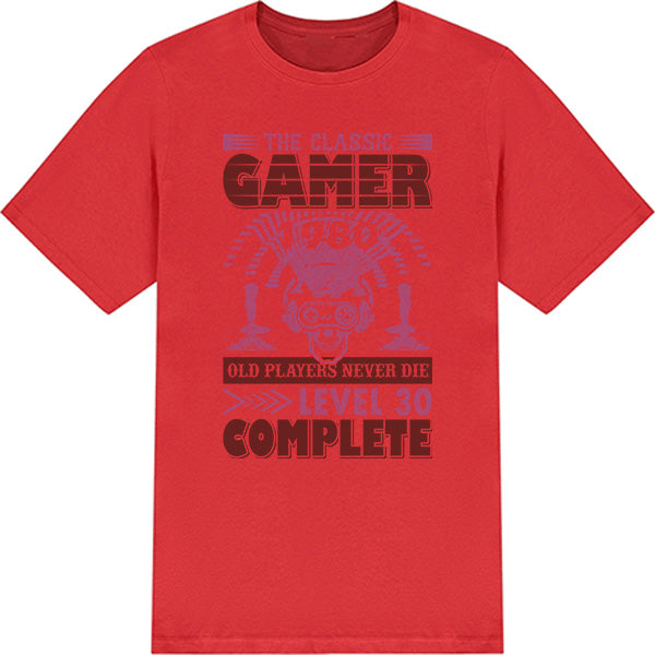 Classic Gamer T-Shirt - "Old Players Never Die" | Premium Apparel