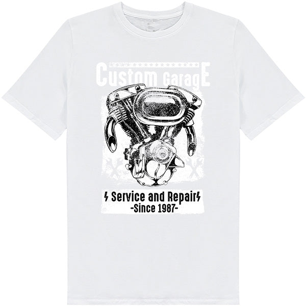 Custom Garage Repair T-Shirt | Unisex Motorcycle Enthusiast Tee