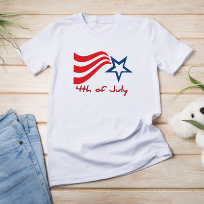 Patriotic Unisex T-Shirt for Fourth of July Equestrian Fun