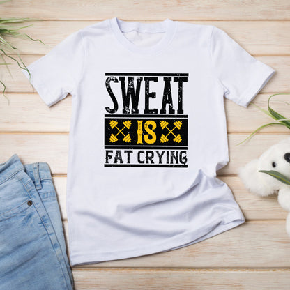 "Sweat Is Fat Crying" Unisex T-Shirt | Equestrian Fitness Tee