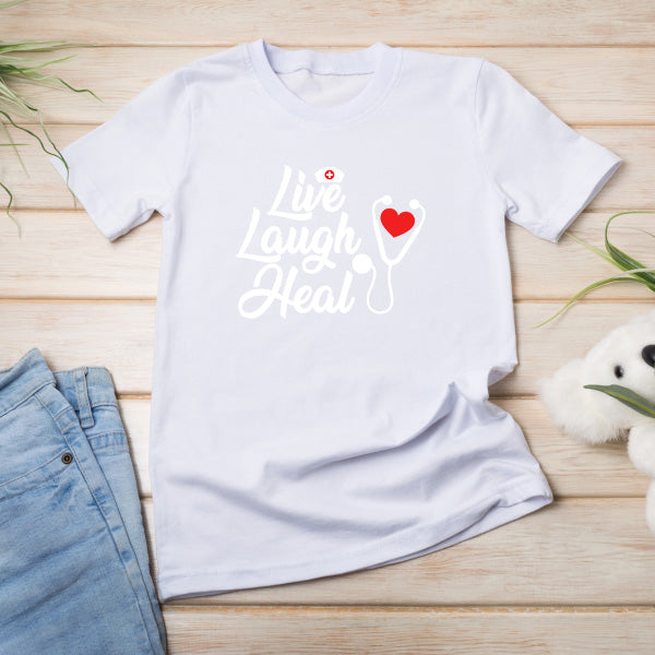 "Live Laugh Heal" Unisex T-Shirt | Celebrate Nurse Pride