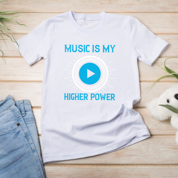 "Music Is My Higher Power" T-Shirt | Ideal for Music Lovers