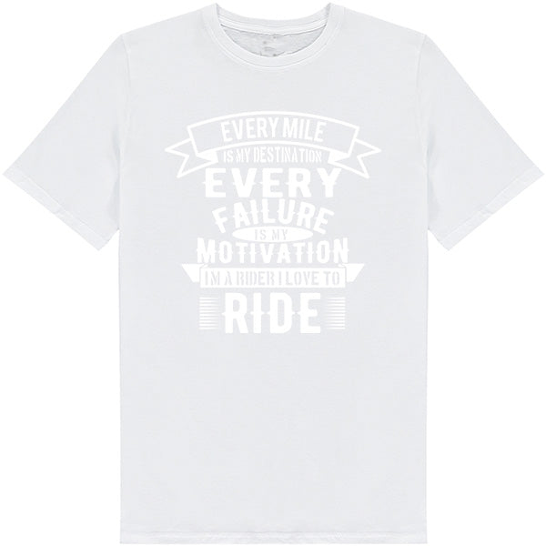 "Every Mile Is My Destination" Unisex T-Shirt for Bikers