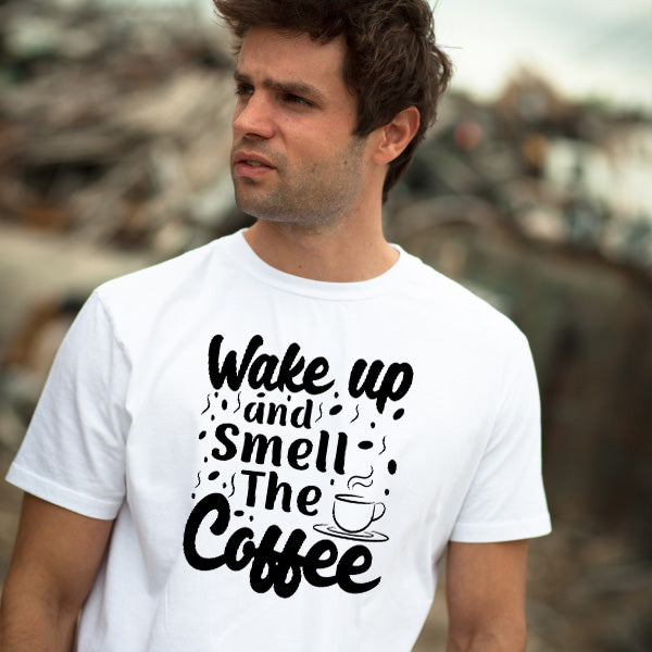 "Wake Up and Smell the Coffee" Unisex T-Shirt for Coffee Lovers