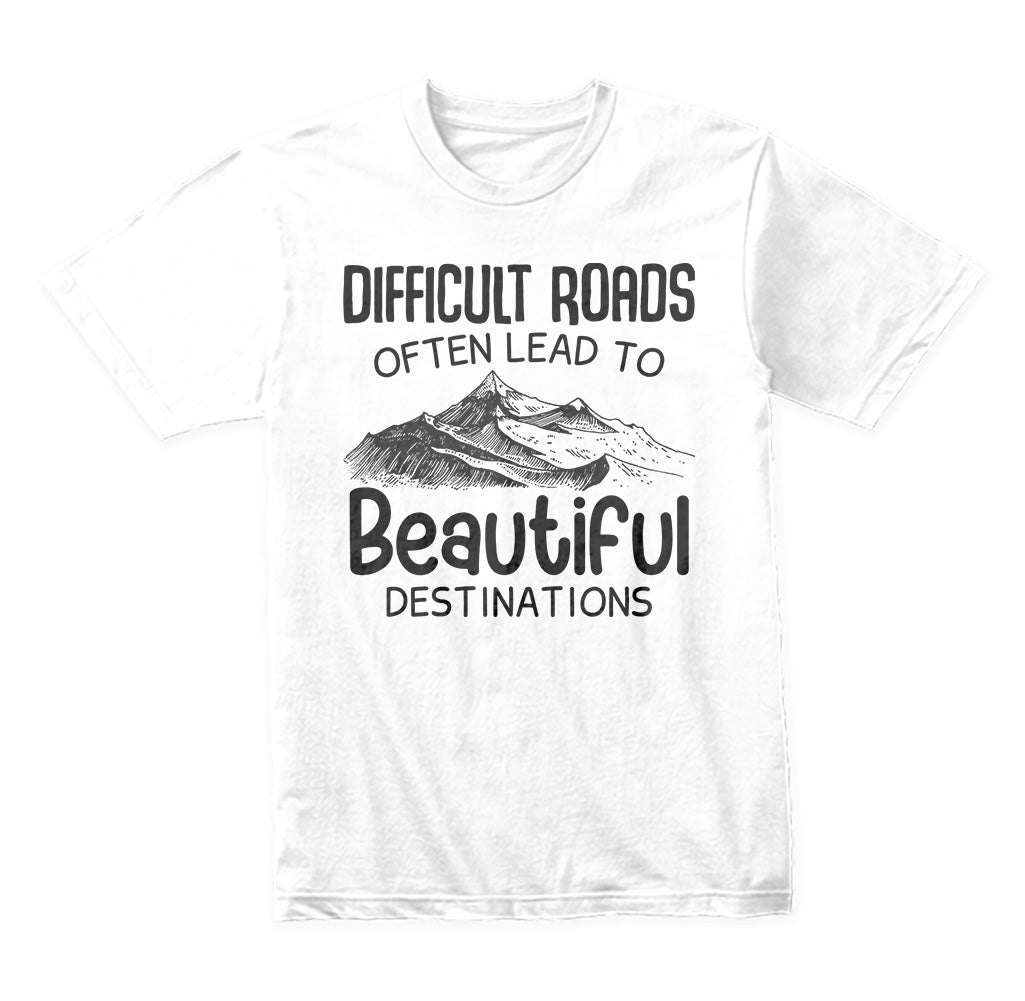 "Difficult Roads" Unisex T-Shirt | Motivational Equestrian Tee