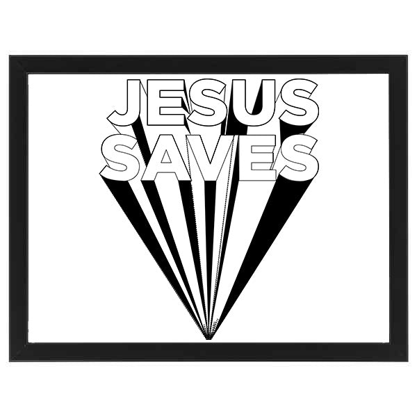 Jesus Saves Framed Art Print | Christian Equestrian Decor