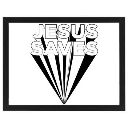 Jesus Saves Framed Art Print | Christian Equestrian Decor