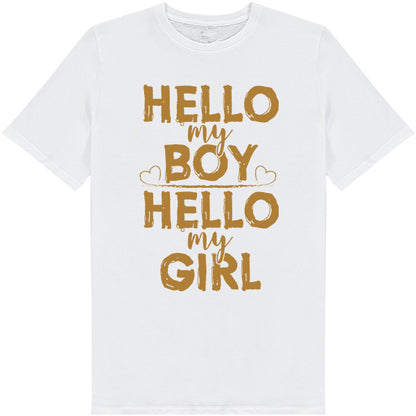 Unisex Motorcycle T-Shirt - Hello My Boy/Girl Collection