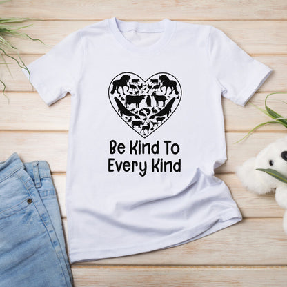 Shop the "Be Kind To Every Kind" Unisex T-Shirt | Embrace Vegan Vibes