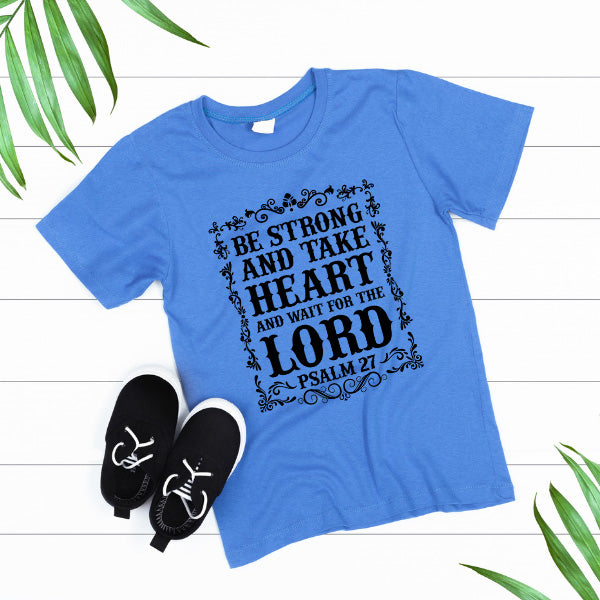 Be Strong & Take Heart T-Shirt | Christian Equestrian Apparel