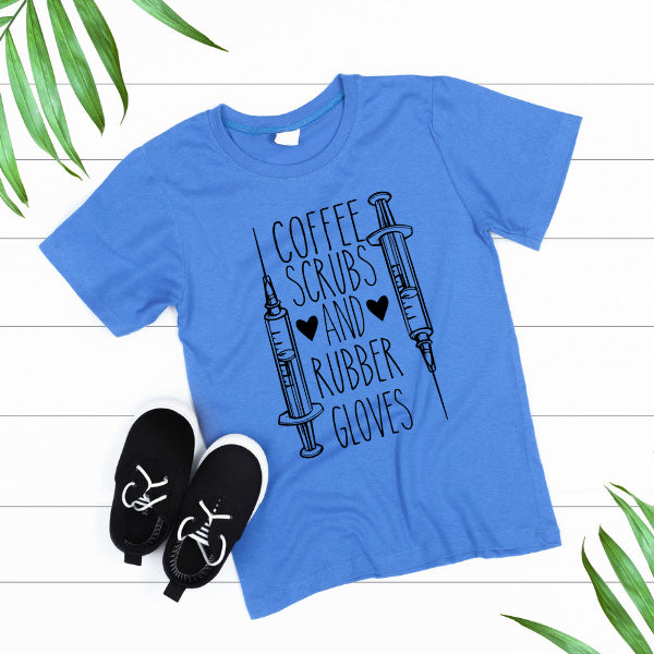 Unisex Nurse Pride T-Shirt - Coffee Scrubs & Gloves Design