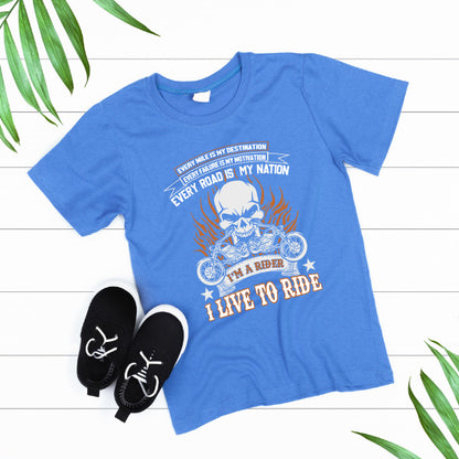 Unisex Motorbike Riders T-Shirt - Ride with Passion & Purpose