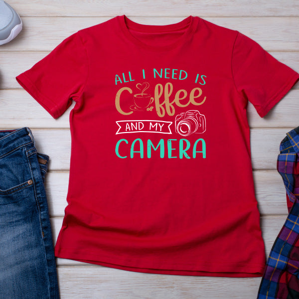 All I Need Is Coffee & My Camera T-Shirt | Equestrian Apparel