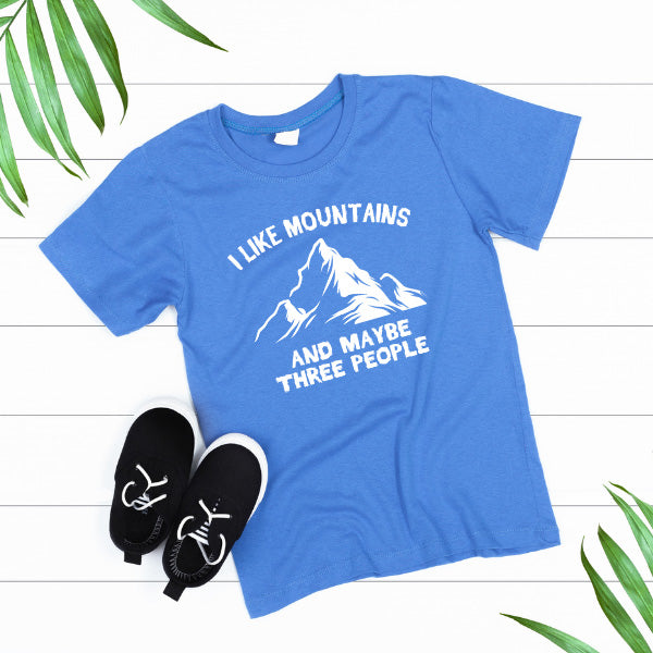 I Like Mountains T-Shirt | Perfect for Camping & Equestrian