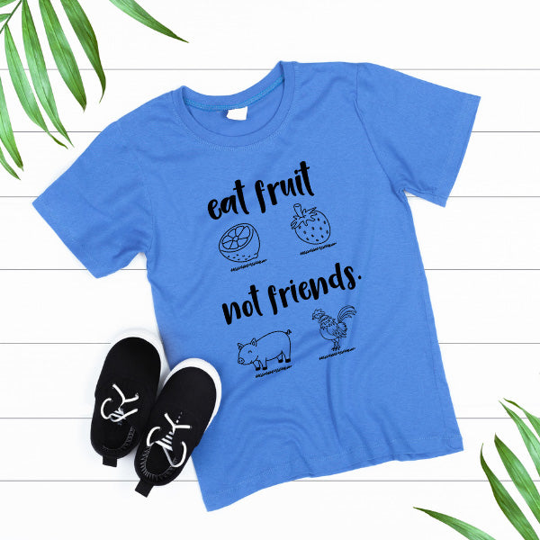 "Eat Fruit Not Friends" Vegan T-Shirt | Unisex Equestrian Apparel