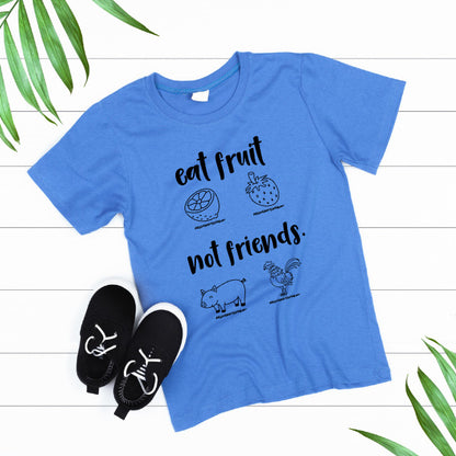 "Eat Fruit Not Friends" Vegan T-Shirt | Unisex Equestrian Apparel