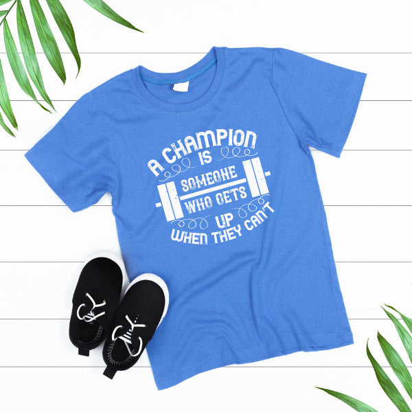 "A Champion Is Someone" Unisex T-Shirt | Fitness Focus