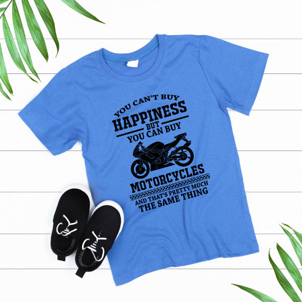 Unisex 'Buy Happiness' Motorcycle T-Shirt | Perfect Gift