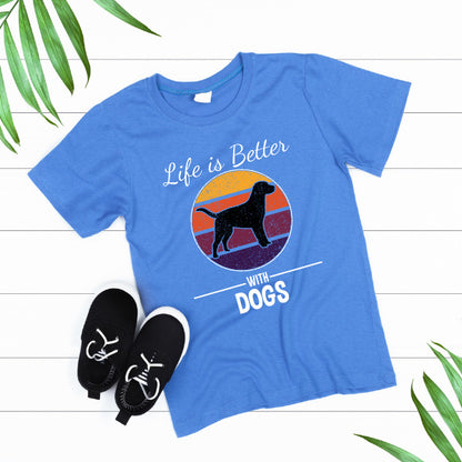 "Life Is Better With Dogs" T-Shirt | Perfect for Dog Lovers