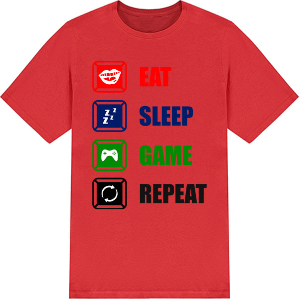 Eat Sleep Game Repeat T-Shirt | Premium Unisex Gaming Tee