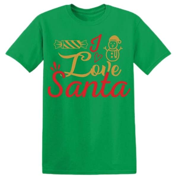 "I Love Santa" Equestrian T-Shirt – Festive & Stylish