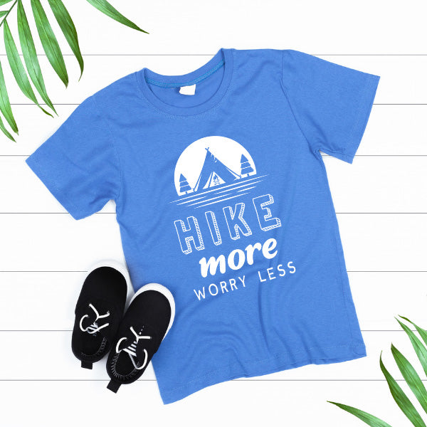 "Hike More Worry Less" T-Shirt | Ideal for Camping Adventures