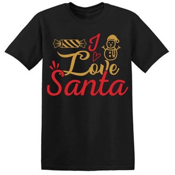 "I Love Santa" Equestrian T-Shirt – Festive & Stylish