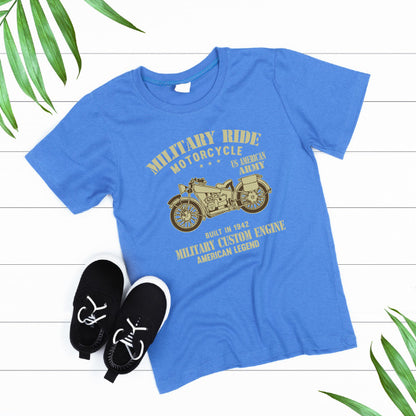 Military Ride Motorcycle T-Shirt | Unisex Army Tee for Bikers