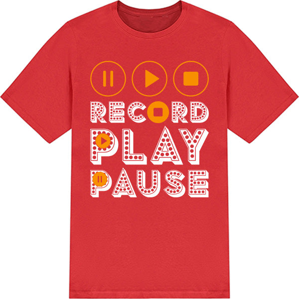 Record Play Pause Unisex T-Shirt | Ideal for Music Lovers