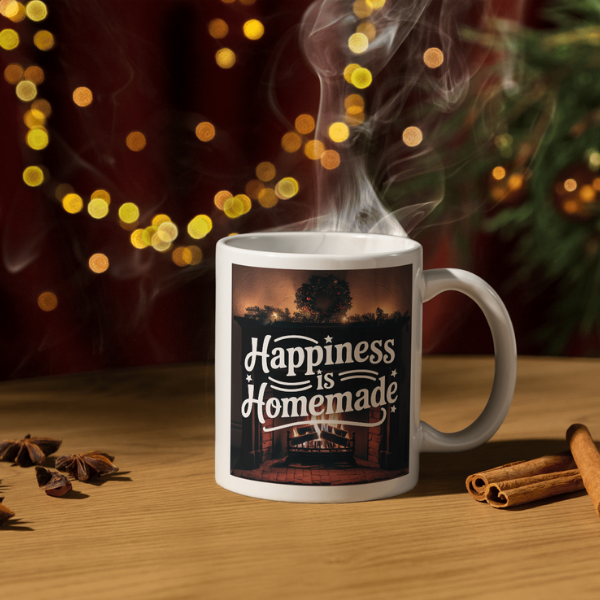 Shop the "Happiness is Homemade" Christmas Mug - Perfect for Festive Cheer and Holiday Gifting