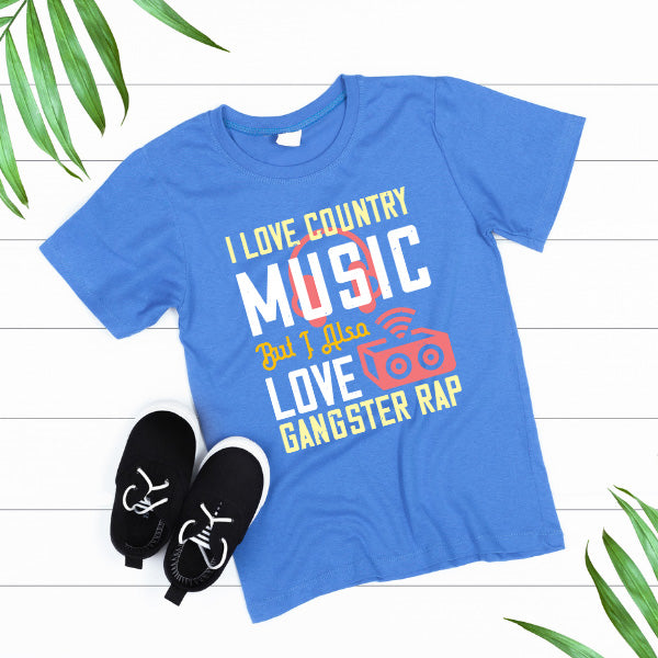 I Love Country & Gangster Rap T-Shirt | Unisex Music Tee