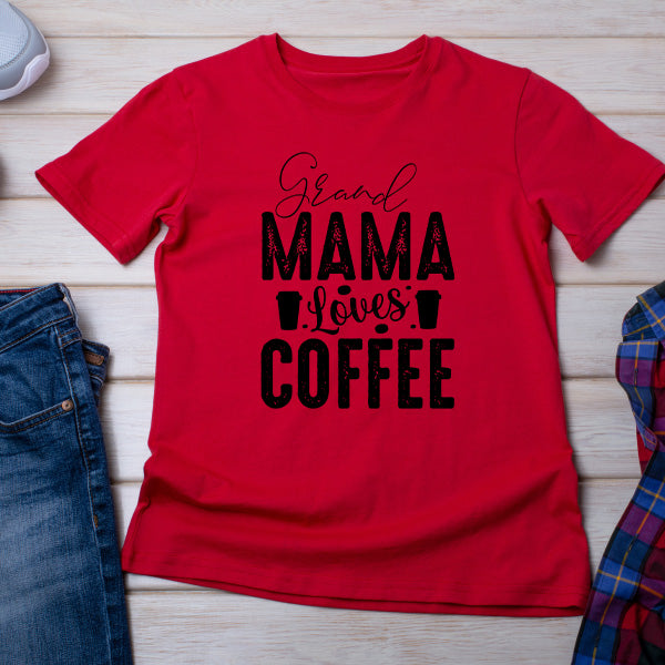 Grand Mama Loves Coffee Unisex T-Shirt | Equestrian Apparel