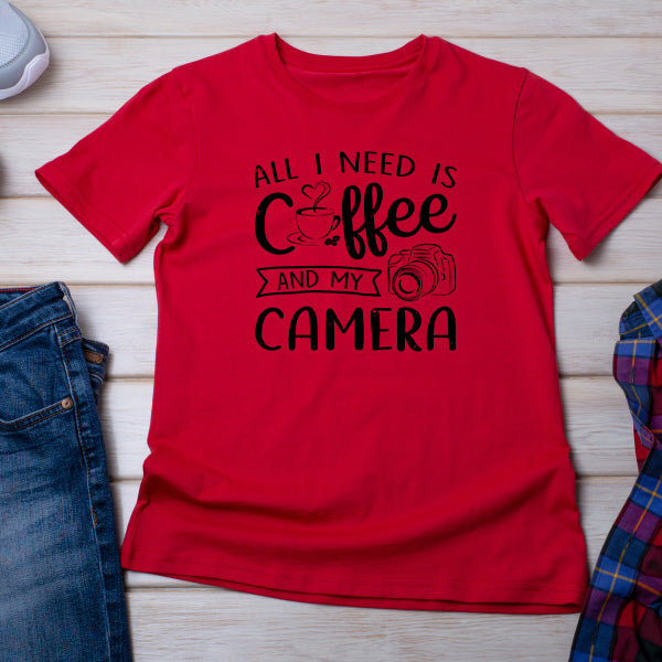 All I Need Is Coffee & My Camera T-Shirt | Equestrian Apparel